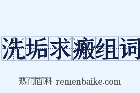 洗垢求瘢组词是什么意思的图片